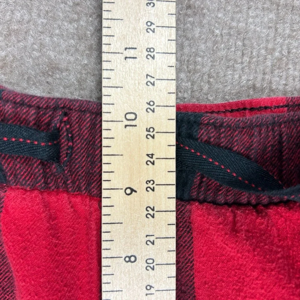 Old Navy Flannel Pajama Pants Mens Medium Red Black Buffalo Plaid Drawstring
